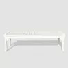 Bradley Eco-friendly 5-foot Backless Outdoor White Hardwood Garden Bench - Bradley Eco-friendly 5-foot Backless Outdoor White Hardwood Garden Bench