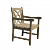 Renaissance Eco-friendly Outdoor Hand-scraped Hardwood Garden Arm Chair