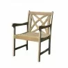 Renaissance Eco-friendly Outdoor Hand-scraped Hardwood Garden Arm Chair - Renaissance Eco-friendly Outdoor Hand-scraped Hardwood Garden Arm Chair