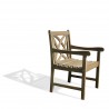 Renaissance Eco-friendly Outdoor Hand-scraped Hardwood Garden Arm Chair - Angled