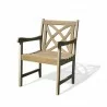 Renaissance Eco-friendly Outdoor Hand-scraped Hardwood Garden Arm Chair - Renaissance Eco-friendly Outdoor Hand-scraped Hardwood Garden Arm Chair
