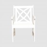 Bradley Eco-friendly Outdoor White Hardwood Garden Arm Chair - Front