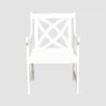 Bradley Eco-friendly Outdoor White Hardwood Garden Arm Chair - Front - Bradley Eco-friendly Outdoor White Hardwood Garden Arm Chair - Front