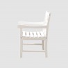  Bradley Eco-friendly Outdoor White Hardwood Garden Arm Chair - Side