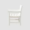  Bradley Eco-friendly Outdoor White Hardwood Garden Arm Chair - Side -  Bradley Eco-friendly Outdoor White Hardwood Garden Arm Chair - Side