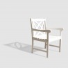 Bradley Eco-friendly Outdoor White Hardwood Garden Arm Chair - Angled Small