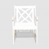 Bradley Eco-friendly Outdoor White Hardwood Garden Arm Chair - Front