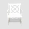 Bradley Eco-friendly Outdoor White Hardwood Garden Arm Chair - Front - Bradley Eco-friendly Outdoor White Hardwood Garden Arm Chair - Front