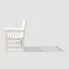 Bradley Eco-friendly Outdoor White Hardwood Garden Arm Chair - Side - Bradley Eco-friendly Outdoor White Hardwood Garden Arm Chair - Side