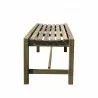 Renaissance Eco-friendly 5-foot Backless Outdoor Hand-scraped Hardwood Garden Bench - Side View - Renaissance Eco-friendly 5-foot Backless Outdoor Hand-scraped Hardwood Garden Bench - Side View