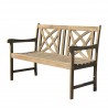 Renaissance Eco-friendly 4-foot Outdoor Hand-scraped Hardwood Garden Bench - Angled