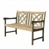 Renaissance Eco-friendly 4-foot Outdoor Hand-scraped Hardwood Garden Bench - Angled - Renaissance Eco-friendly 4-foot Outdoor Hand-scraped Hardwood Garden Bench - Angled
