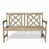 Renaissance Eco-friendly 4-foot Outdoor Hand-scraped Hardwood Garden Bench - Front - Renaissance Eco-friendly 4-foot Outdoor Hand-scraped Hardwood Garden Bench - Front