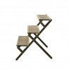 Renaissance Eco-friendly Hand-scraped Hardwood Three-Layer Garden Planter Stand - Side