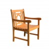 Malibu Eco-friendly Outdoor Hardwood Garden Arm Chair - Actual
