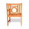 Malibu Eco-friendly Outdoor Hardwood Garden Arm Chair - Back