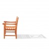 Malibu Eco-friendly Outdoor Hardwood Garden Arm Chair - Small Side