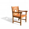 Malibu Eco-friendly Outdoor Hardwood Garden Arm Chair