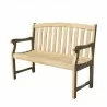 Renaissance Eco-friendly 4-foot Outdoor Hand-scraped Hardwood Garden Bench - Angled - Renaissance Eco-friendly 4-foot Outdoor Hand-scraped Hardwood Garden Bench - Angled