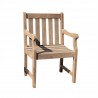 Renaissance Eco-friendly Outdoor Hand-scraped Hardwood Garden Arm Chair - Angled