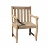 Renaissance Eco-friendly Outdoor Hand-scraped Hardwood Garden Arm Chair - Angled - Renaissance Eco-friendly Outdoor Hand-scraped Hardwood Garden Arm Chair - Angled