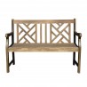 Renaissance Eco-friendly 4-foot Outdoor Hand-scraped Hardwood Garden Bench - Front