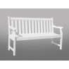 Bradley Eco-friendly 5-foot Outdoor White Wood Garden Bench - No Shaddow