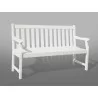 Bradley Eco-friendly 5-foot Outdoor White Wood Garden Bench - Bradley Eco-friendly 5-foot Outdoor White Wood Garden Bench