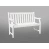 Bradley Eco-friendly 4-foot Outdoor White Wood Garden Bench - Bradley Eco-friendly 4-foot Outdoor White Wood Garden Bench