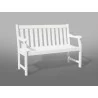 Bradley Eco-friendly 4-foot Outdoor White Wood Garden Bench - Bradley Eco-friendly 4-foot Outdoor White Wood Garden Bench