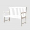 Bradley Eco-friendly 4-foot Outdoor White Wood Garden Bench - Angled 