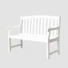 Bradley Eco-friendly 4-foot Outdoor White Wood Garden Bench - Angled  - Bradley Eco-friendly 4-foot Outdoor White Wood Garden Bench - Angled 