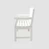 Bradley Eco-friendly 4-foot Outdoor White Wood Garden Bench - Side - Bradley Eco-friendly 4-foot Outdoor White Wood Garden Bench - Side