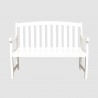 Bradley Eco-friendly 4-foot Outdoor White Wood Garden Bench - Front
