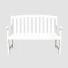 Bradley Eco-friendly 4-foot Outdoor White Wood Garden Bench - Front - Bradley Eco-friendly 4-foot Outdoor White Wood Garden Bench - Front