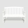 Bradley Eco-friendly 4-foot Outdoor White Wood Garden Bench - Bradley Eco-friendly 4-foot Outdoor White Wood Garden Bench