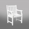 Bradley Eco-friendly Outdoor White Wood Garden Arm Chair - Front