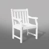 Bradley Eco-friendly Outdoor White Wood Garden Arm Chair - Bradley Eco-friendly Outdoor White Wood Garden Arm Chair