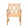 Malibu Eco-friendly Outdoor Hardwood Garden Arm Chair - Front White BG - Malibu Eco-friendly Outdoor Hardwood Garden Arm Chair - Front White BG