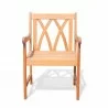 Malibu Eco-friendly Outdoor Hardwood Garden Arm Chair - Front - Malibu Eco-friendly Outdoor Hardwood Garden Arm Chair - Front