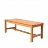 Malibu Eco-friendly 4-foot Backless Outdoor Hardwood Garden Bench - Side Angle - Malibu Eco-friendly 4-foot Backless Outdoor Hardwood Garden Bench - Side Angle
