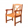 Malibu Eco-friendly Outdoor Hardwood Garden Arm Chair - Angle