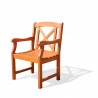 Malibu Eco-friendly Outdoor Hardwood Garden Arm Chair