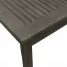 Renaissance Outdoor \Wood Patio Stacking Dining Table - Table Edge Close-up - Renaissance Outdoor \Wood Patio Stacking Dining Table - Table Edge Close-up
