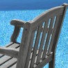Renaissance Outdoor \Wood Patio Stacking Dining Chair  - Seat Back Close-Up