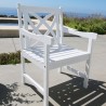 Bradley Outdoor Wood Patio Stacking Dining Chair