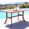 Malibu Outdoor Wood Patio Extendable Dining Table - Lifestyle