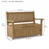 Anderson Teak 48" Del-Amo Storage Bench- dimension - Anderson Teak 48" Del-Amo Storage Bench- dimension