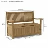 Anderson Teak 48" Del-Amo Storage Bench- dimension - Anderson Teak 48" Del-Amo Storage Bench- dimension