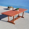 Malibu Outdoor Wood Patio Dining Extension Table - Extended Table - Lifestyle